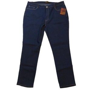 Be-Girl Indigo Mid Rise Dark Wash Skinney Jeans Sz 20